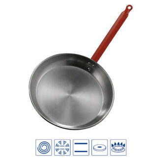 Padella piana con manico per paella linea Ideal