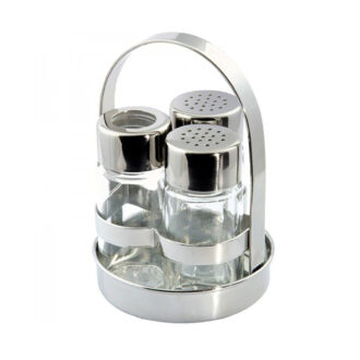 Stand sale, pepe e stuzzicadenti in acciaio inox