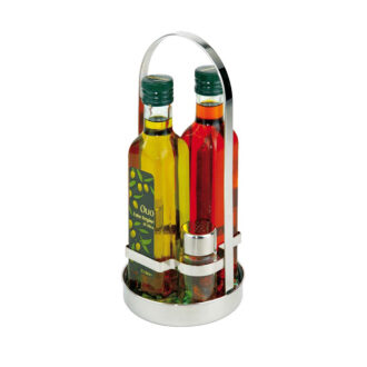Stand olio e aceto, sale e pepe