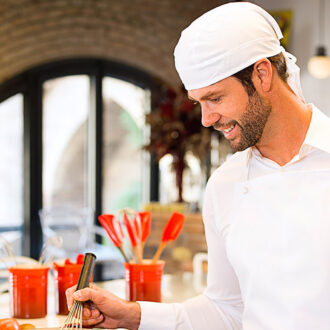 Bandana cuoco bianca linea Chef