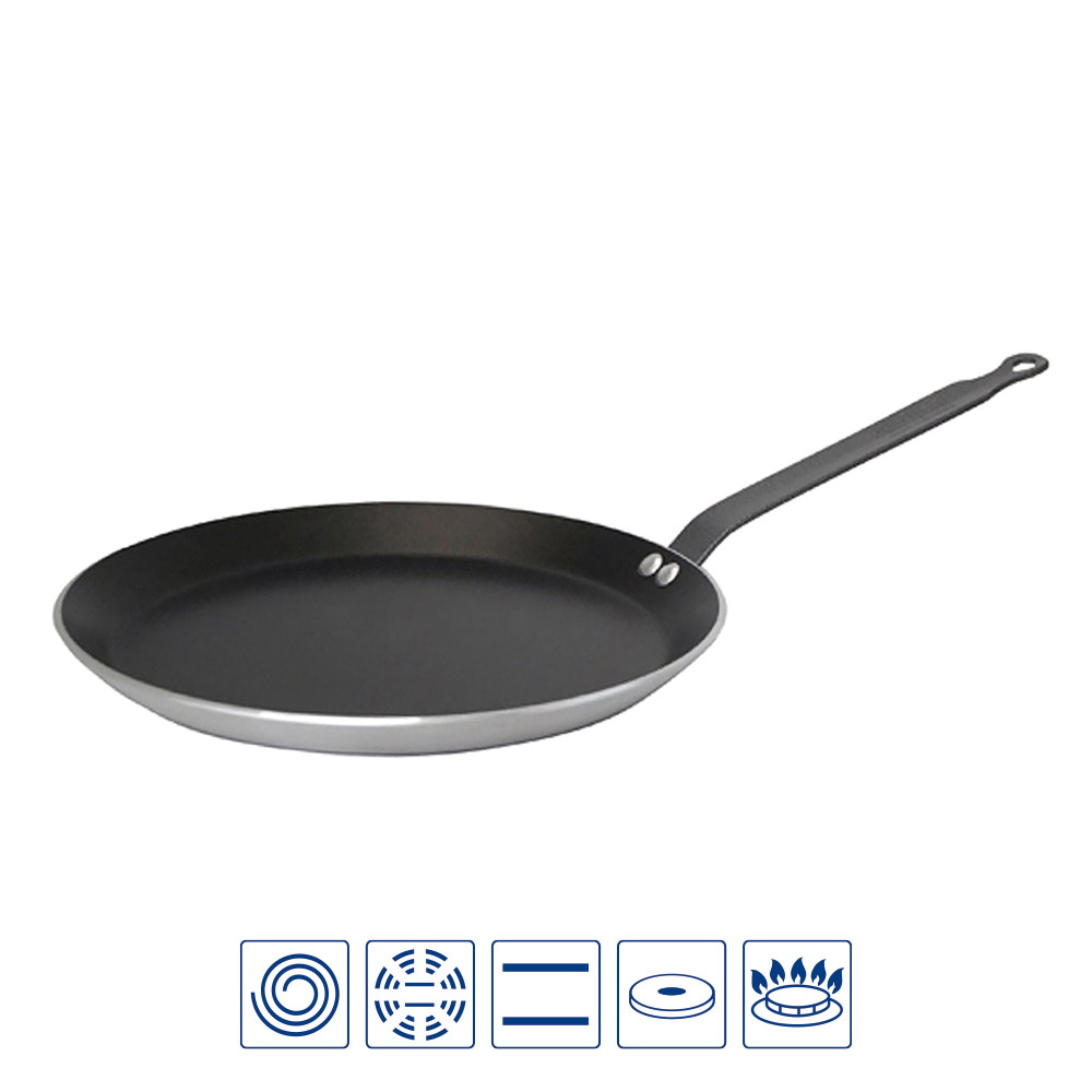 Lamart – Padella Per Crêpes In Alluminio, Diametro 26 Cm, Altezza 3 Cm, Rivestimento Antiaderente PFOA Free, Impugnatura Ergonomica, Adatta A Induzione