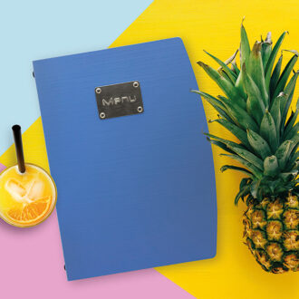 Porta menu Linea Rio A4 Blu