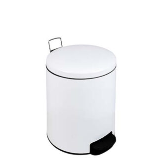 Pattumiera a pedale con coperchio bianco Bin Plus