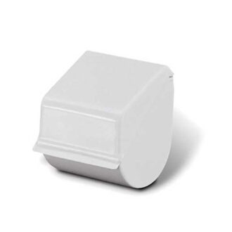 Porta rotolo carta igienica chiuso bianco