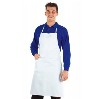 Grembiule pettorina bianco linea Chef