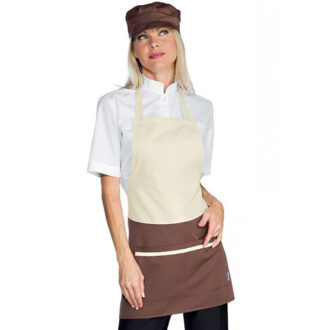 Grembiule Brooklyn crema/cacao linea Horeca