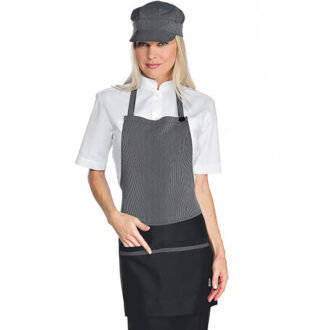 Grembiule Brooklyn gessato/nero linea Horeca
