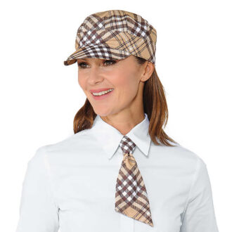 Cravattino Tartan marrone linea Horeca