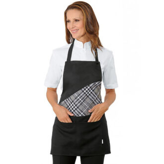 Grembiule Lollipop tartan grigio linea Horeca