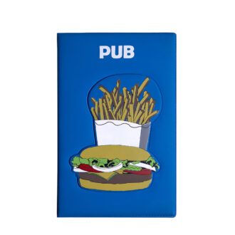 Porta menu blu royal Linea Fun