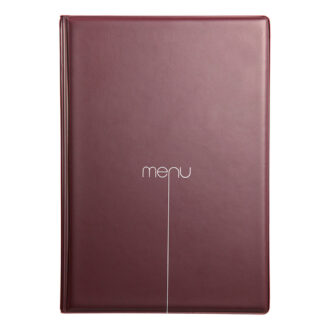 Porta menu Linea Risto scritta menu bordeaux