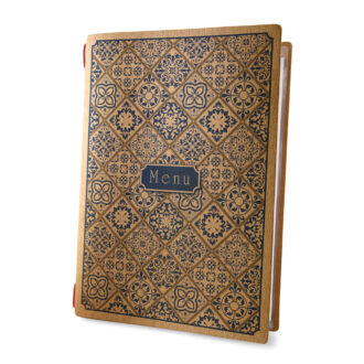 Porta menu Linea Custom Maiolica Print A4