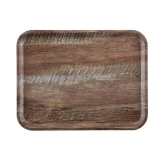 Vassoio Laminato Rettangolare Rovere Scuro – Cambro