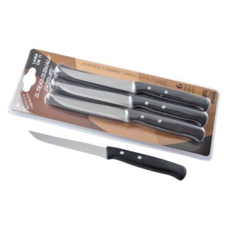 Cf. 6 pz Coltello Bistecca Rivettato Nero – Svanera