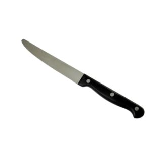 Coltello Tavola 11 cm Intero Con Rivetti Lama Seghettata In Acciaio Inox – Svanera