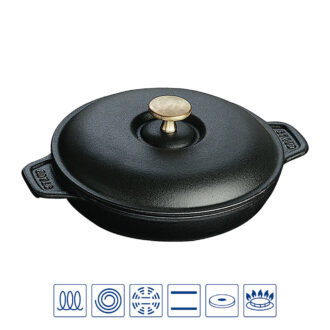 Tegame Tondo Da Servizio Con Coperchio Nero – Staub