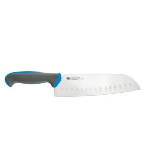 Coltello Santoku Lama Alveolata Blu Linea Tecna – Ambrogio Sanelli