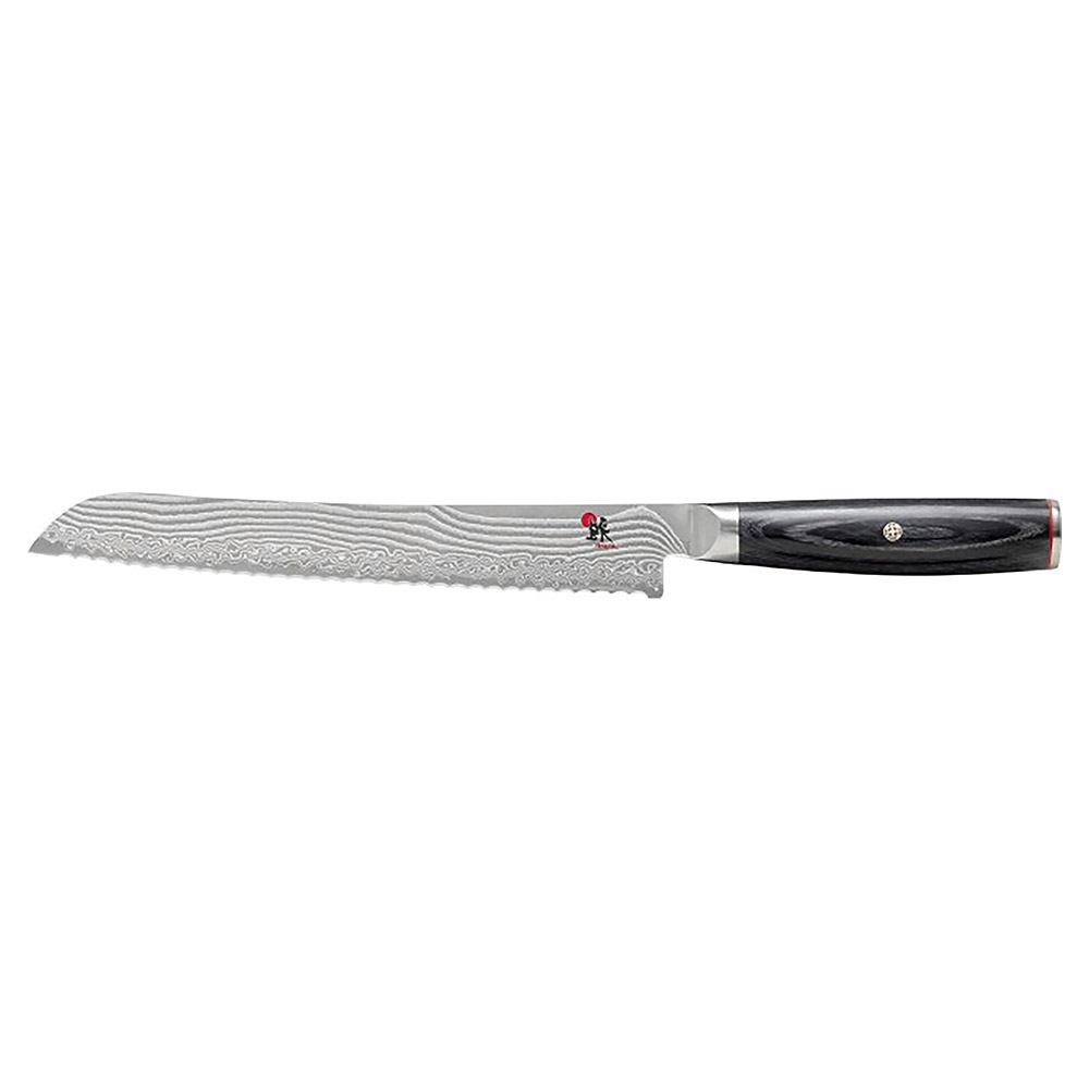 Miyabi Coltello Da Pane 9'' - Lama In Acciaio SG2 E Manico In Betulla - Fatto A Mano In Giappone