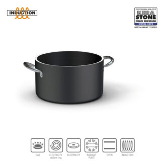 Casseruola Media 2 Maniglie Nera Alluminio Antiaderente Induzione 4 mm – Ballarini Professionale Casseruola Media 2 Maniglie Nera Alluminio Antiaderente Induzione 4 mm – Ballarini Professionale