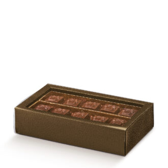 Scatole Cioccolatini Pelle Marrone Con Finestra – Scotton Scatole Cioccolatini Pelle Marrone Con Finestra – Scotton