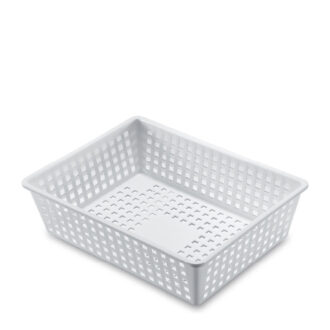 Cesta Rettangolare Forata Bianca – Giganplast