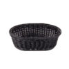 Cesto In Finto Vimini Ovale Nero – Tablecraft
