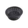Cestino In Finto Vimini Tondo Nero – Tablecraft