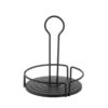 Porta Condimenti Tondo Da Tavolo In Filo Acciao Verniciato Nero – Tablecraft