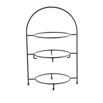 Alzata Portapiatti 3 Piani In Acciaio Nero – Tablecraft