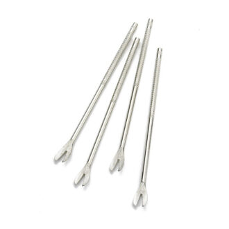 Cf. 4 Forchettine Per Crostacei In Acciaio Cromato – Tablecraft