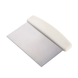 Raschietto Rettangolare In Acciaio Inox Con Manico Bianco 16,5 x 2 x 11,5 cm – Tablecraft