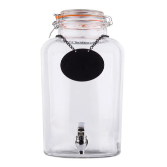 Dispenser Per Succhi “Rustico” In Vetro Con Rubinetto In Plastica Cromata 9,5 lt – Tablecraft