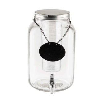 Dispenser Per Succhi In Barattolo Di Vetro Con Rubinetto In Plastica Cromata 7,5 lt – Tablecraft