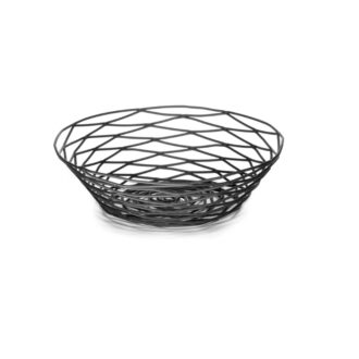 Cestino Pane Tondo In Filo Acciaio Nero – Tablecraft