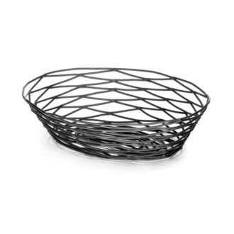 Cestino Pane Ovale In Filo Acciaio Nero – Tablecraft