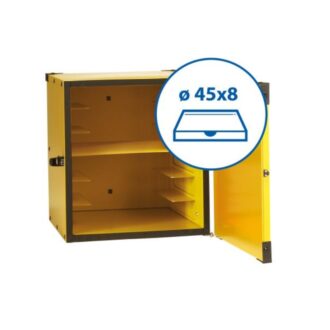 Box Rigido Coibentato Per Trasporto Pizza Ø 45 cm Con Guide E Piano Centrale – Gi.Metal