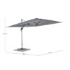 Ombrellone Ines Braccio 3 x 4 Mt Grigio Scuro – Bizzotto