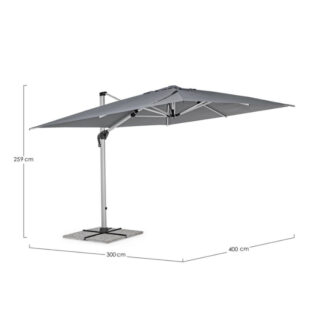 Ombrellone Ines Braccio 3 x 4 Mt Grigio Scuro – Bizzotto
