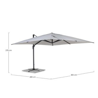 Ombrellone Ines Braccio 4 x 4 Mt Grigio Chiaro – Bizzotto