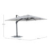 Ombrellone Ines Braccio 3 x 4 Mt Grigio Chiaro – Bizzotto