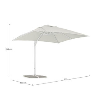 Ombrellone Eden Braccio 3 x 3 Mt Bianco – Bizzotto