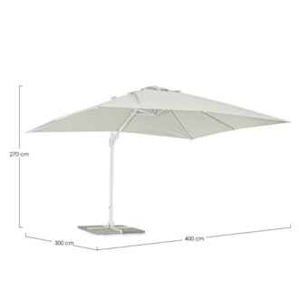 Ombrellone Eden Braccio 3 x 4 Mt Bianco – Bizzotto