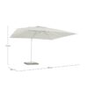 Ombrellone Eden Braccio 4 x 4 Mt Bianco – Bizzotto