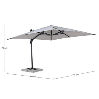 Ombrellone Calis Braccio 4 x 4 Mt Grigio Chiaro – Bizzotto