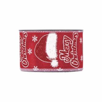 Nastro Merry Christmas Rosso Con Cappello Babbo Natale – Piovaccari