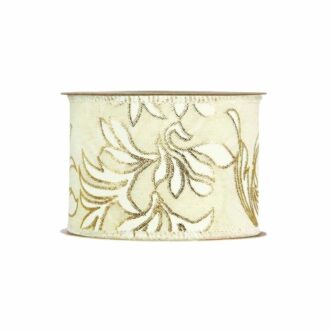 Nastro White Flowers Bianco E Oro – Piovaccari