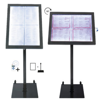 Display A Led 4 Fogli A4 Per Esterno Nero – Securit