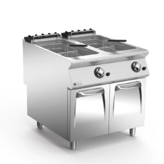 Friggitrice A Gas 2 Vasche 15+15 lt Con Cestelli – Mareno