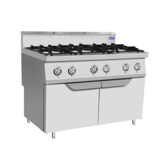 Cucina 6 Fuochi A Gas Con Ante 120 x 70 cm – Atosa