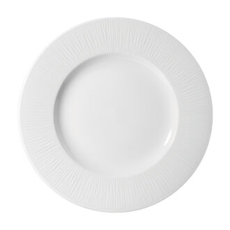 Piatto Piano Bamboo Bianco Falda Larga – Churchill